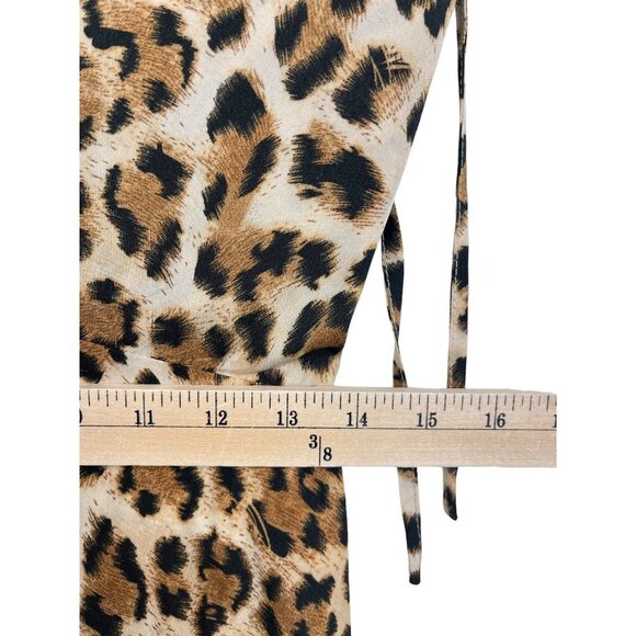 Urban Outfitters Leopard apron midi dress size M - Picture 4 of 8